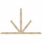 Ekena Millwork Saratoga Rough Sawn Timber Gable Bracket, Douglas Fir, 96"W x 60"H x 2"D x 4"F, 15/12 Pitch GBW096X60X0204SAR00RDF - alternate 1